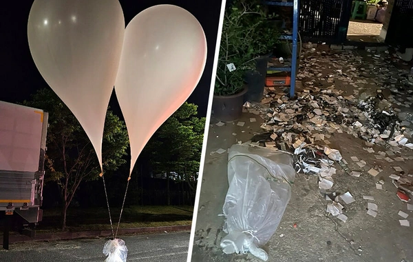 КНДР снова запустила шары с мусором в Южную Корею