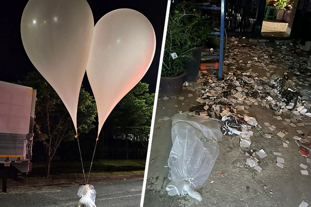 КНДР снова запустила шары с мусором в Южную Корею