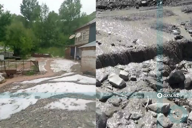Сильный град нанес ущерб трем селам Исмайыллинского района