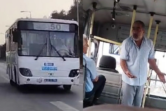 50 nömrəli avtobusun sürücüsündən özbaşınalıq: "Nağd pulun yoxdursa, düş"