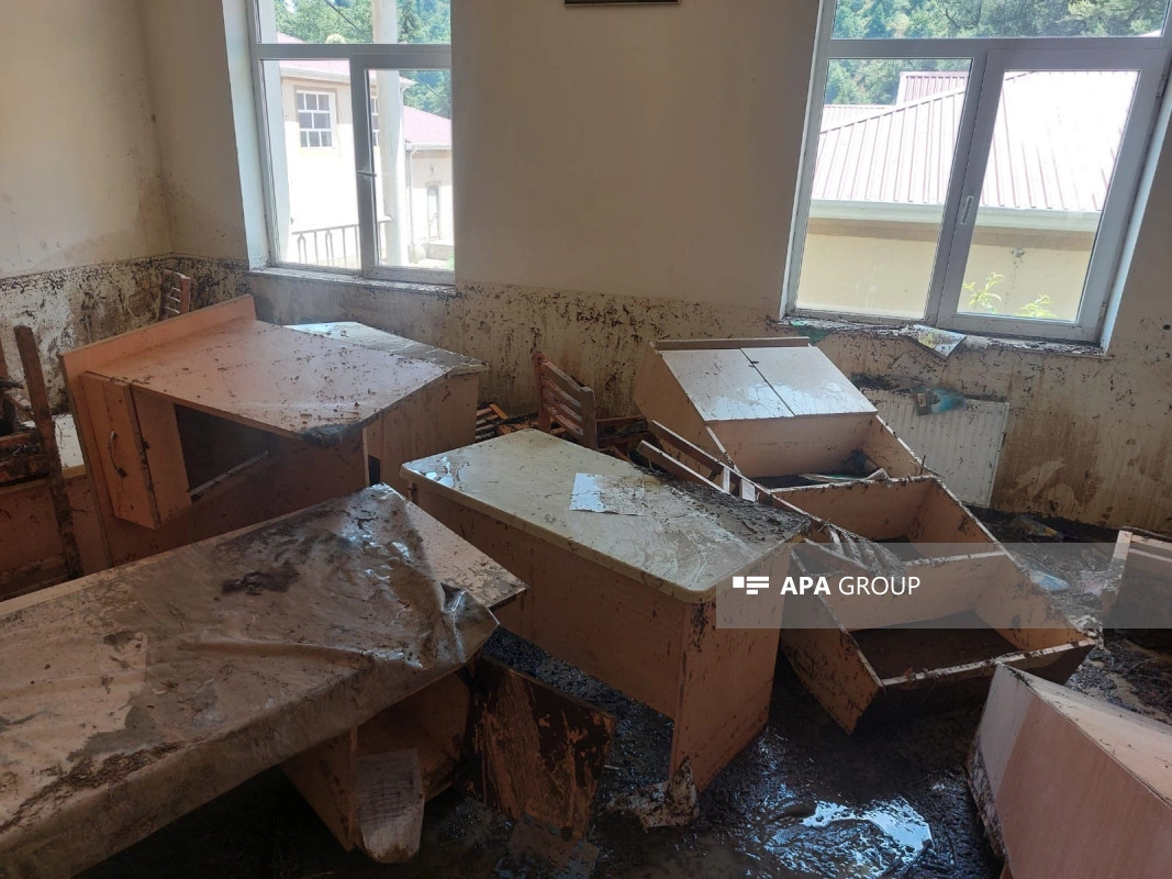 Стихийное бедствие повредило 7 школ на юге Азербайджана