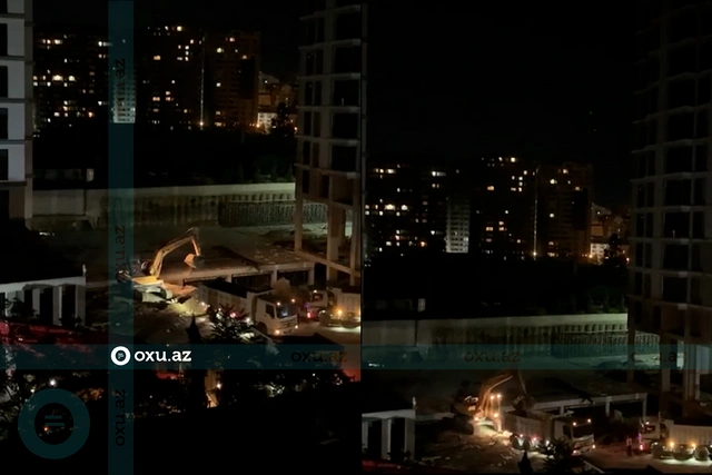 Ночной кошмар в Насиминском районе: жители не могут спать из-за стройки