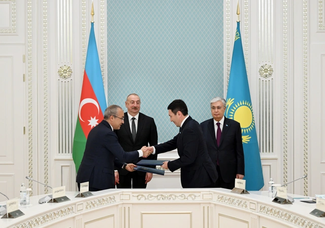 Cостоялась церемония обмена Договором акционеров, подписанным между Азербайджаном и Казахстаном