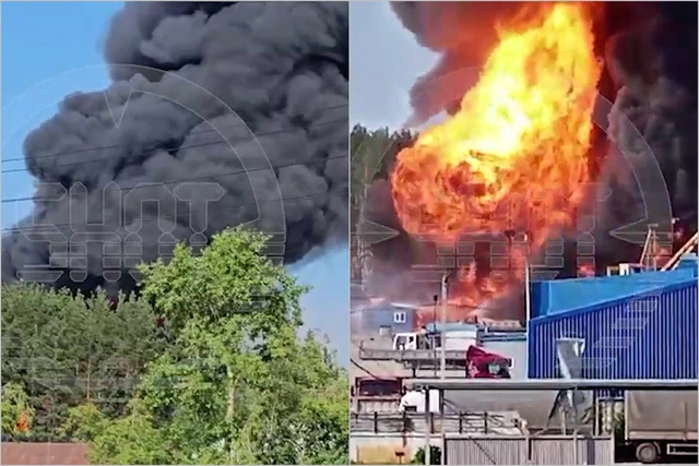 В России загорелся склад химикатов: прогремела серия взрывов