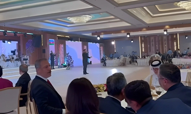Astanada Prezident İlham Əliyevin iştirak etdiyi ziyafətdə "Ey Vətən" mahnısı ifa olundu