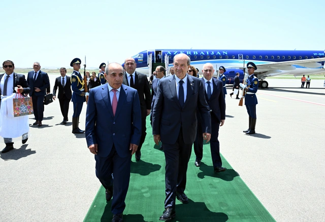 Şimali Kipr Prezidenti Ersin Tatar Füzuli rayonuna gəlib