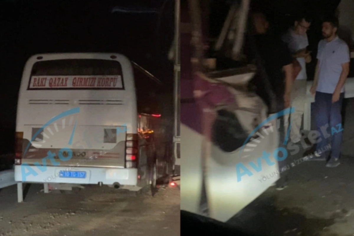 Bakı-Qazax yolunda ağır qəza: Sərnişin avtobusu yük maşını ilə toqquşdu