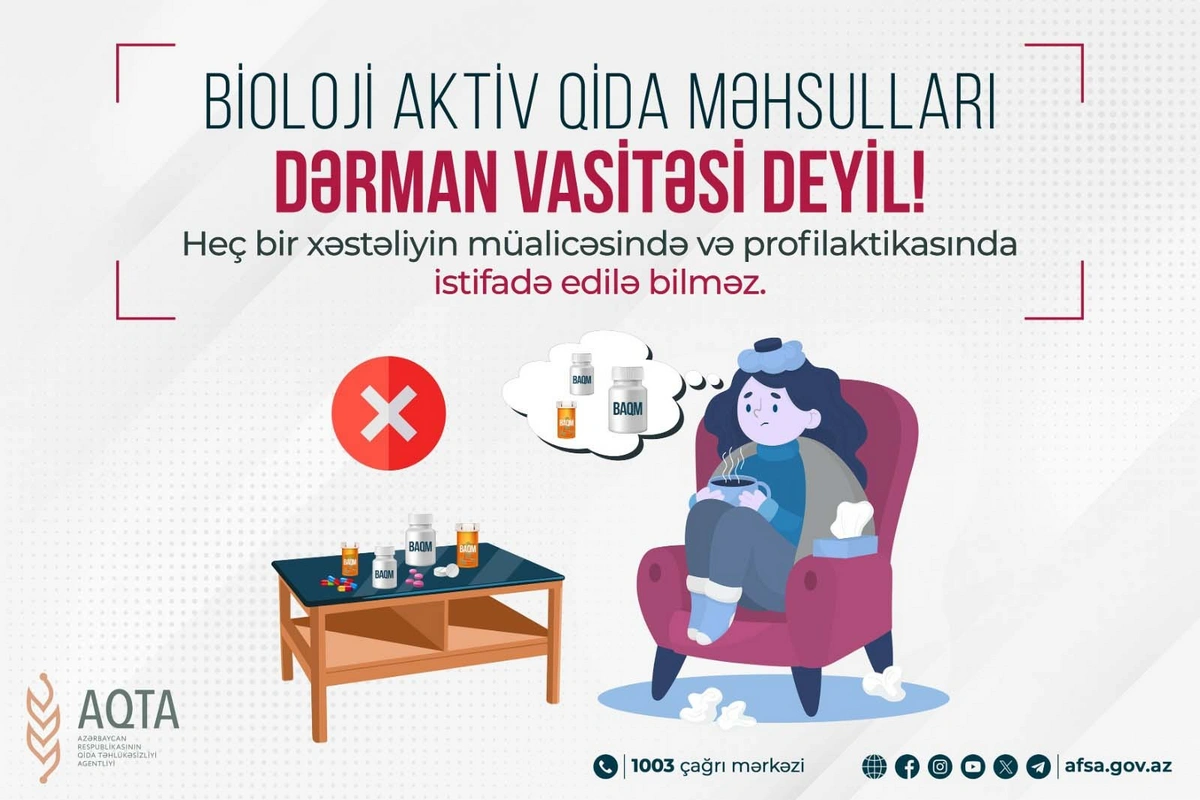 AQTA bioloji aktiv qida məhsulları ilə bağlı istehlakçılara müraciət edib