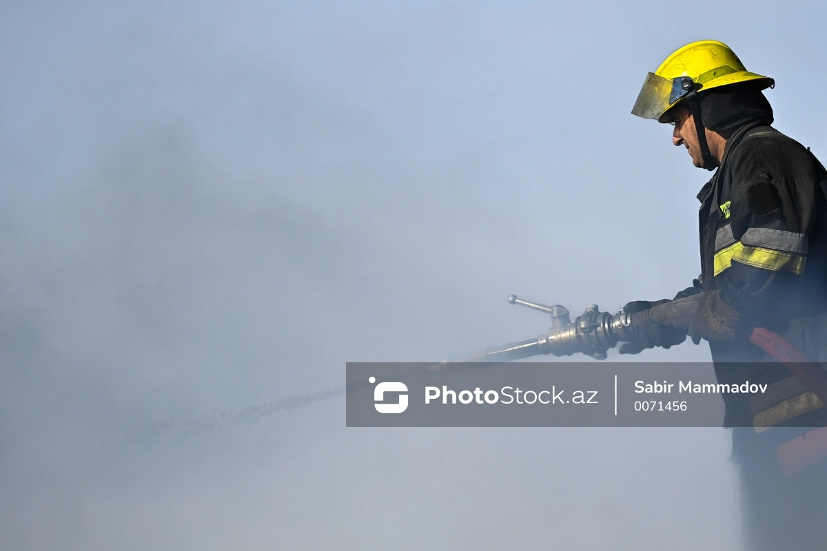 В Абшеронском районе произошел пожар