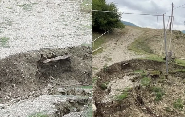 Жители шамахинского села опасаются за свои дома после оползня