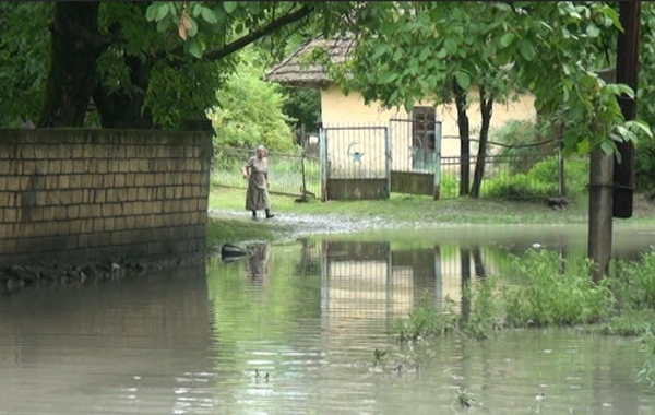 В габалинском селе затопило 80 хозяйств