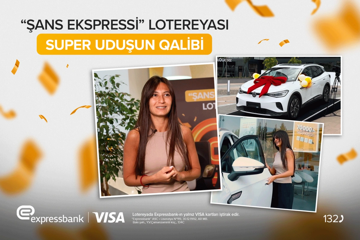 "Expressbank" lotereyanın qalibinə avtomobil təqdim etdi