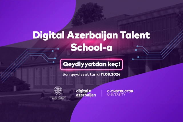 Gənclər üçün "Digital Azerbaijan Talent School" təlim düşərgəsinə qeydiyyat başladı