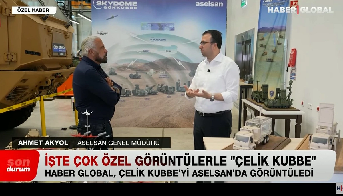 Türkiyə səmasını qoruyacaq "Polad Günbəz" ilk dəfə "Haber Global"da nümayiş etdirildi