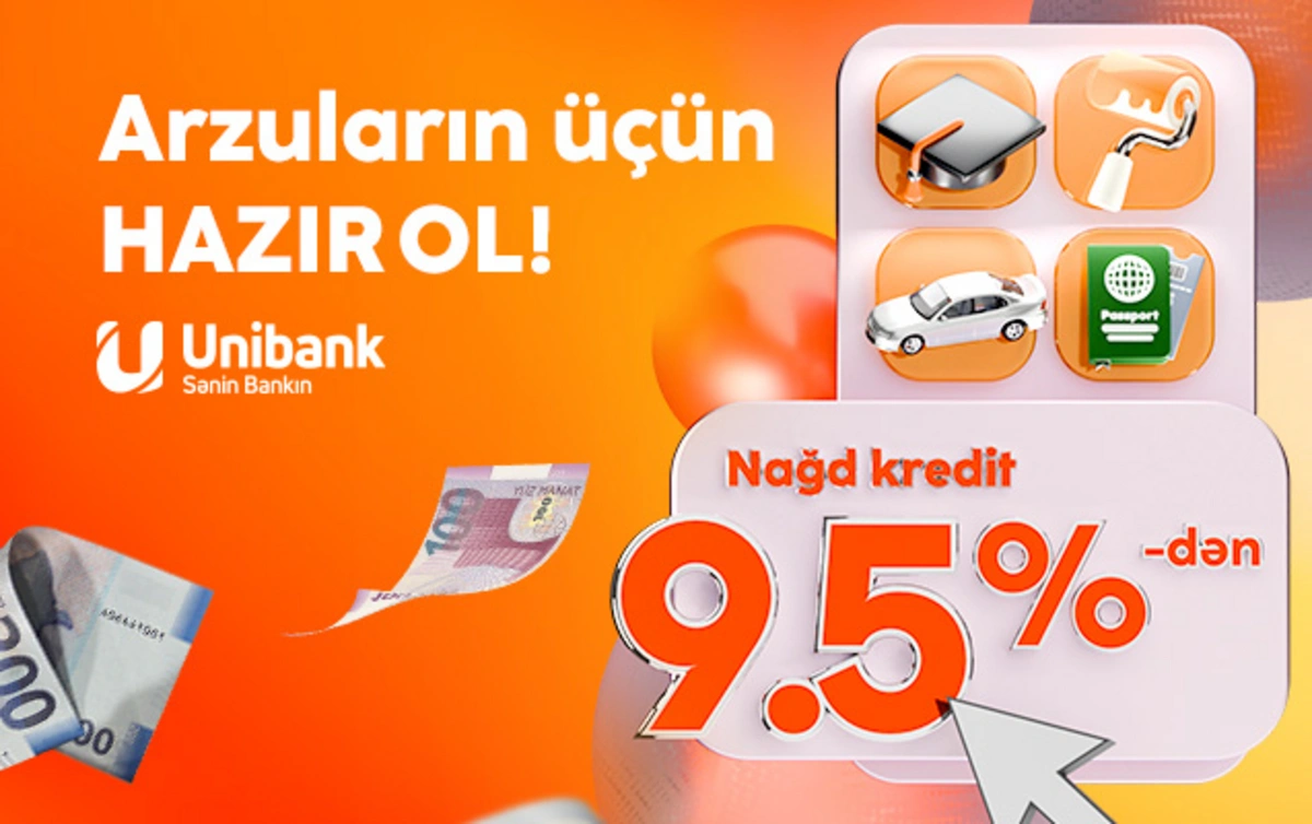 "Unibank" kredit faizini 9.5%-ə endirdi