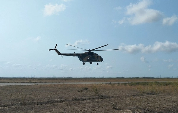 Hərbi helikopterlər havada: Azərbaycan Müdafiə Nazirliyi görüntülər yaydı