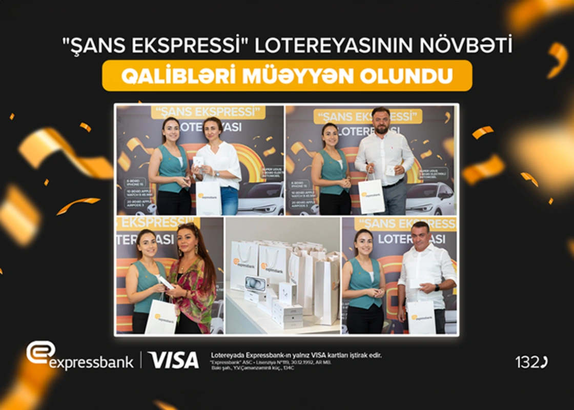 "Expressbank" "VISA" kart istifadəçilərinə hədiyyələr təqdim olundu