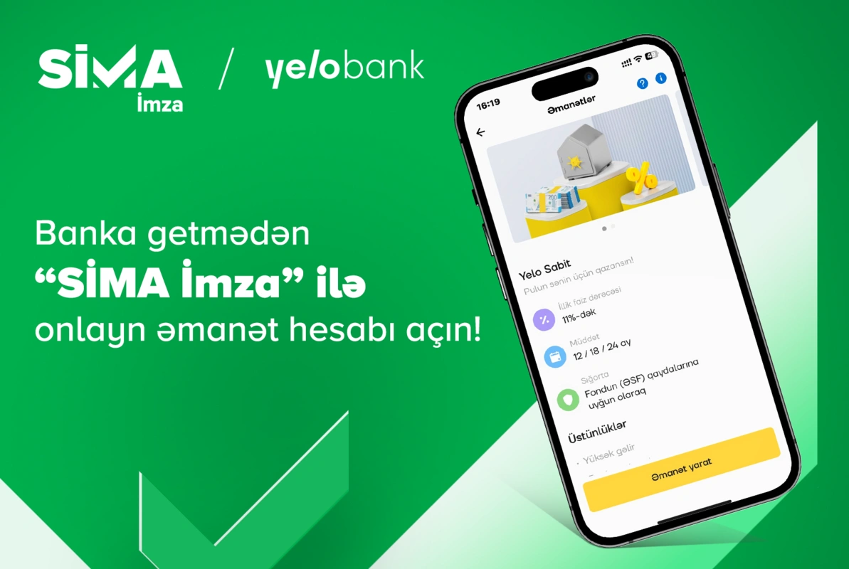 Banka getmədən "SİMA İmza" ilə onlayn əmanət hesabı açın!