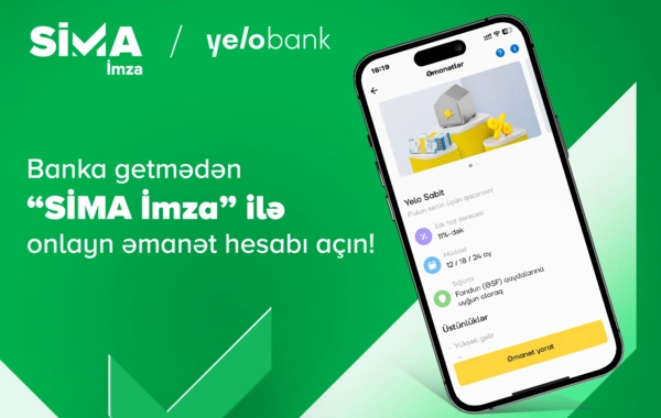 Banka getmədən "SİMA İmza" ilə onlayn əmanət hesabı açın!