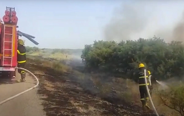 Goranda yol kənarı alovlara büründü