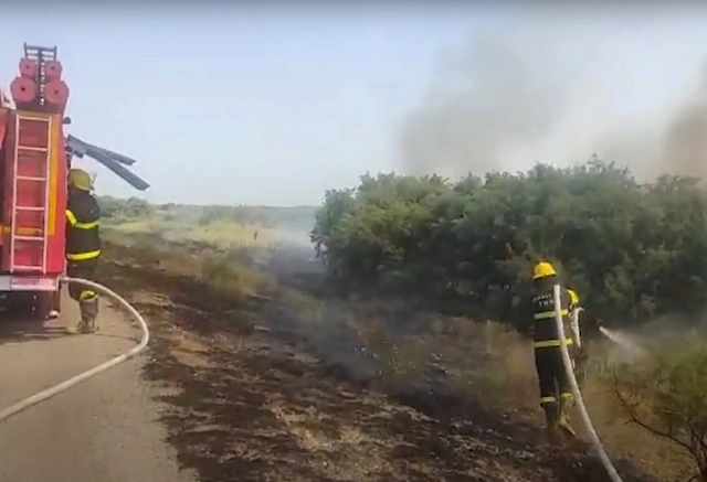 В Гёранбойском районе произошел пожар