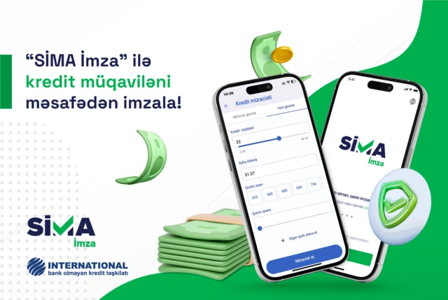 "SİMA İmza" ilə kredit müqaviləni məsafədən imzala!