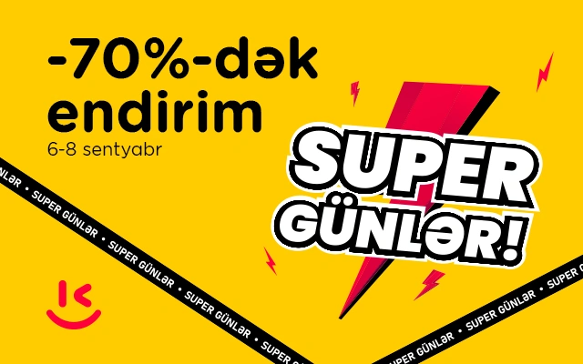 "Kontakt"ın "Super günlər"ində -70%-dək endirim olacaq: Yalnız 3 gün