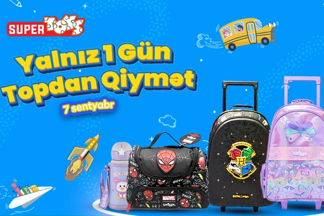 Məktəbli ləvazimatlarını almağa tələsin: Yalnız bir gün, TOPDAN qiymət!