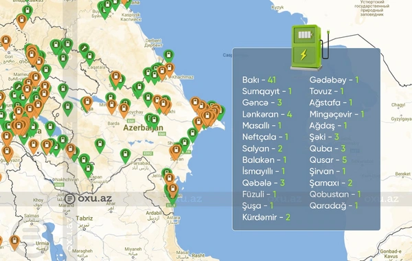 Elektromobillər üçün şarj stansiyaları haralarda quraşdırılıb? YENİLİKLƏR olacaq