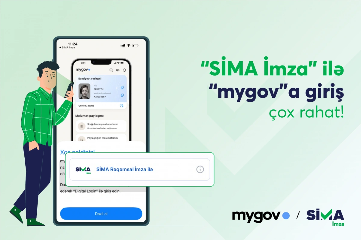 "mygov"da bütün sənədləri "SİMA İmza" ilə əldə etmək mümkündür!