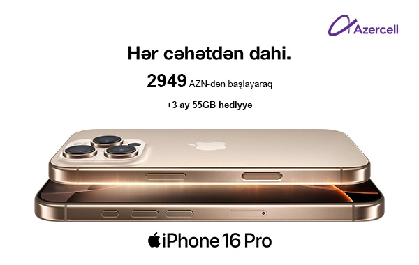 "Azercell" "iPhone 16"nı təqdim edir