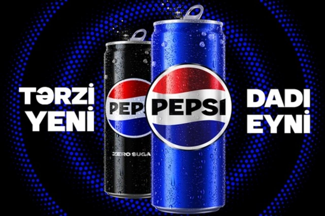 "Pepsi" dünyada 120 ölkədə vizual görkəmini dəyişərək 14 ildən sonra yeni görünüşünü təqdim edir