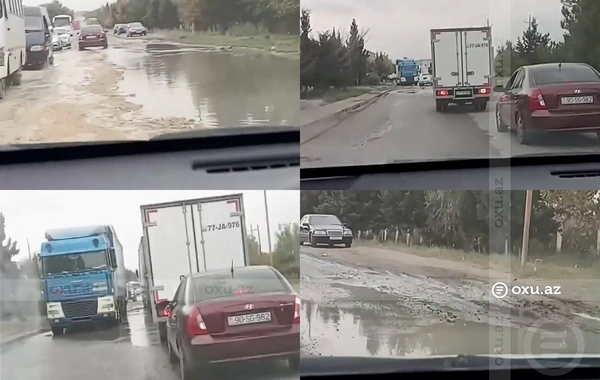 Ceyranbatan su anbarının yanında təhlükə: Yolu çirkab dağıdıb?