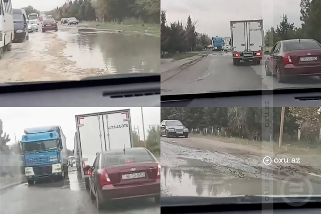 Ceyranbatan su anbarının yanında təhlükə: Yolu çirkab dağıdıb?