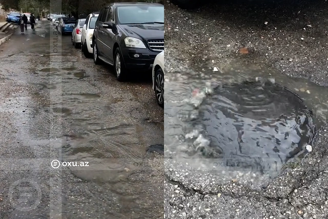 Güclü yağışdan sonra Bakı küçələrindən axan KANALİZASİYA SULARI