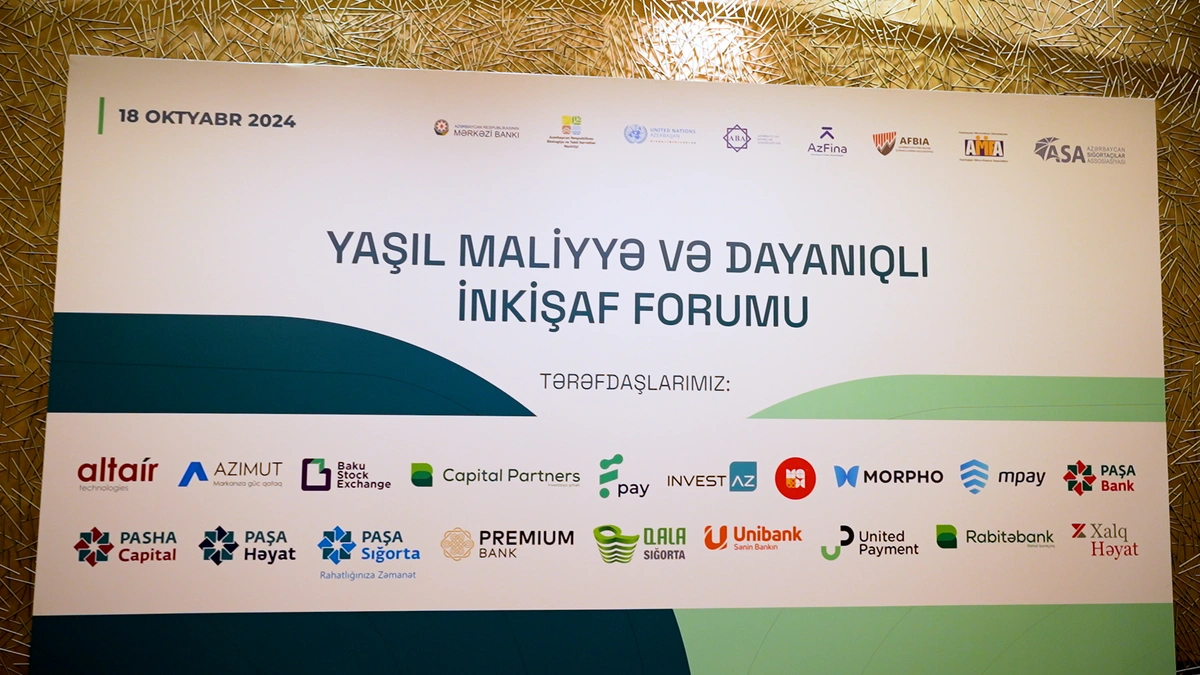 Bakıda Yaşıl Maliyyə və Dayanıqlı İnkişaf Forumu keçirilib