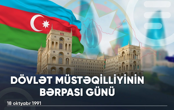 Azərbaycanda Müstəqilliyin Bərpası Günü: Şanlı keçmişdən parlaq gələcəyə