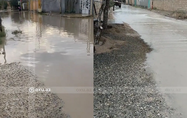 Bakıda yağışın "romantikası": Küçələr GÖLƏ DÖNDÜ