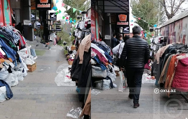 Səkini zəbt edən mağaza vitrinləri - SUMQAYITDAN ŞİKAYƏT var