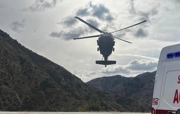 Askeri helikopter hamile kadın için havalandı