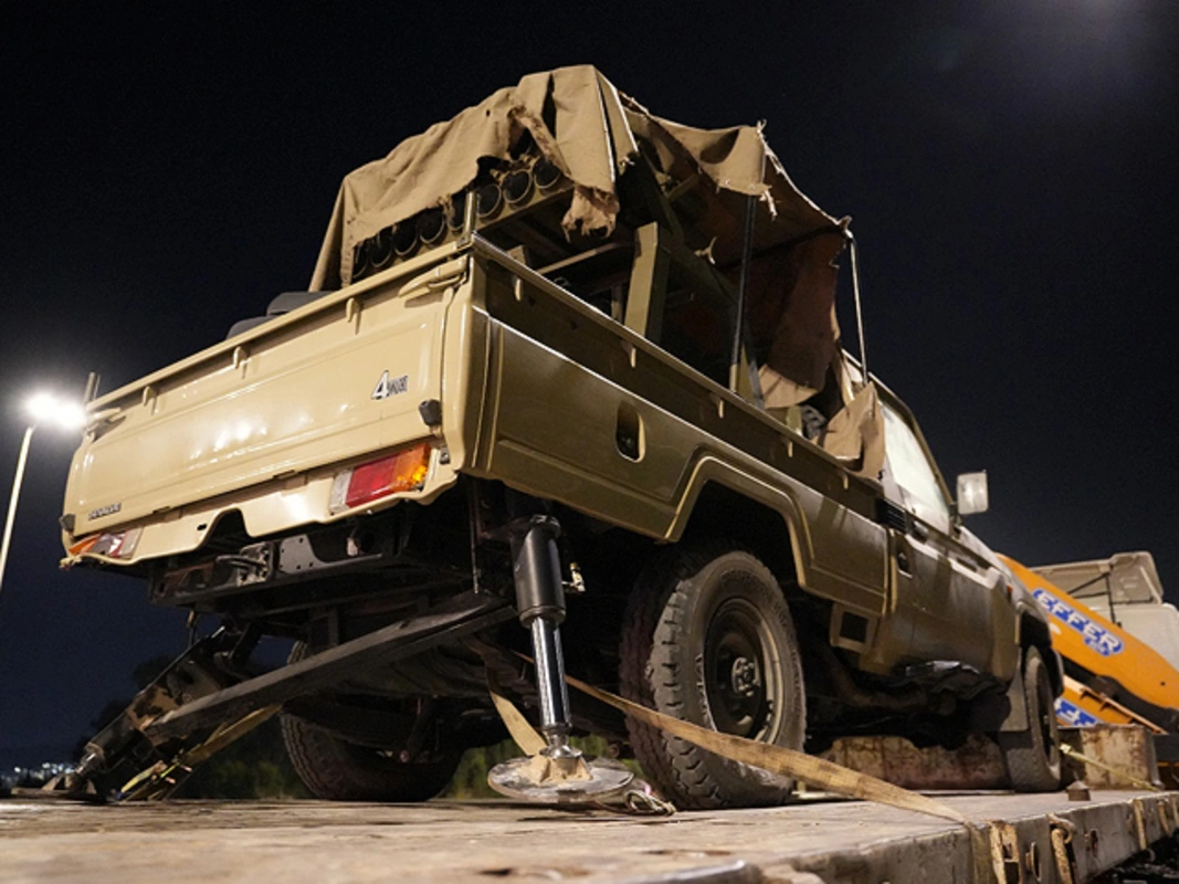 Пикап "Хезболлы" с ракетной установкой угнали со спецстоянки в Израиле