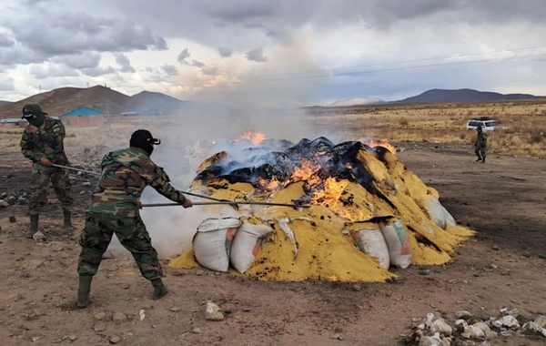 Boliviyada iki milyard avro dəyərində kokain yandırıldı