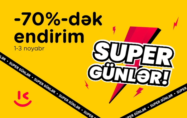 "Kontakt"ın "Super günlər"ində -70%-dək endirim olacaq – YALNIZ 3 GÜN