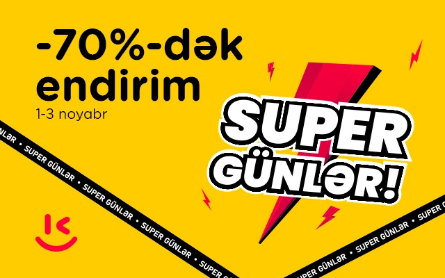 "Kontakt"ın "Super günlər"ində -70%-dək endirim olacaq – YALNIZ 3 GÜN