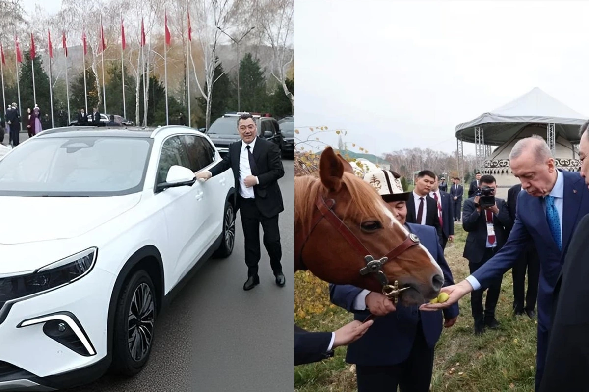 Türk Dövlətləri Təşkilatı Zirvəsində rəmzi hədiyyələr: Ərdoğan "Togg", Japarov at hədiyyə etdi