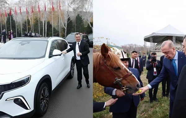 Символические подарки на саммите ОТГ: Эрдоган подарил TOGG, а Жапаров - лошадь