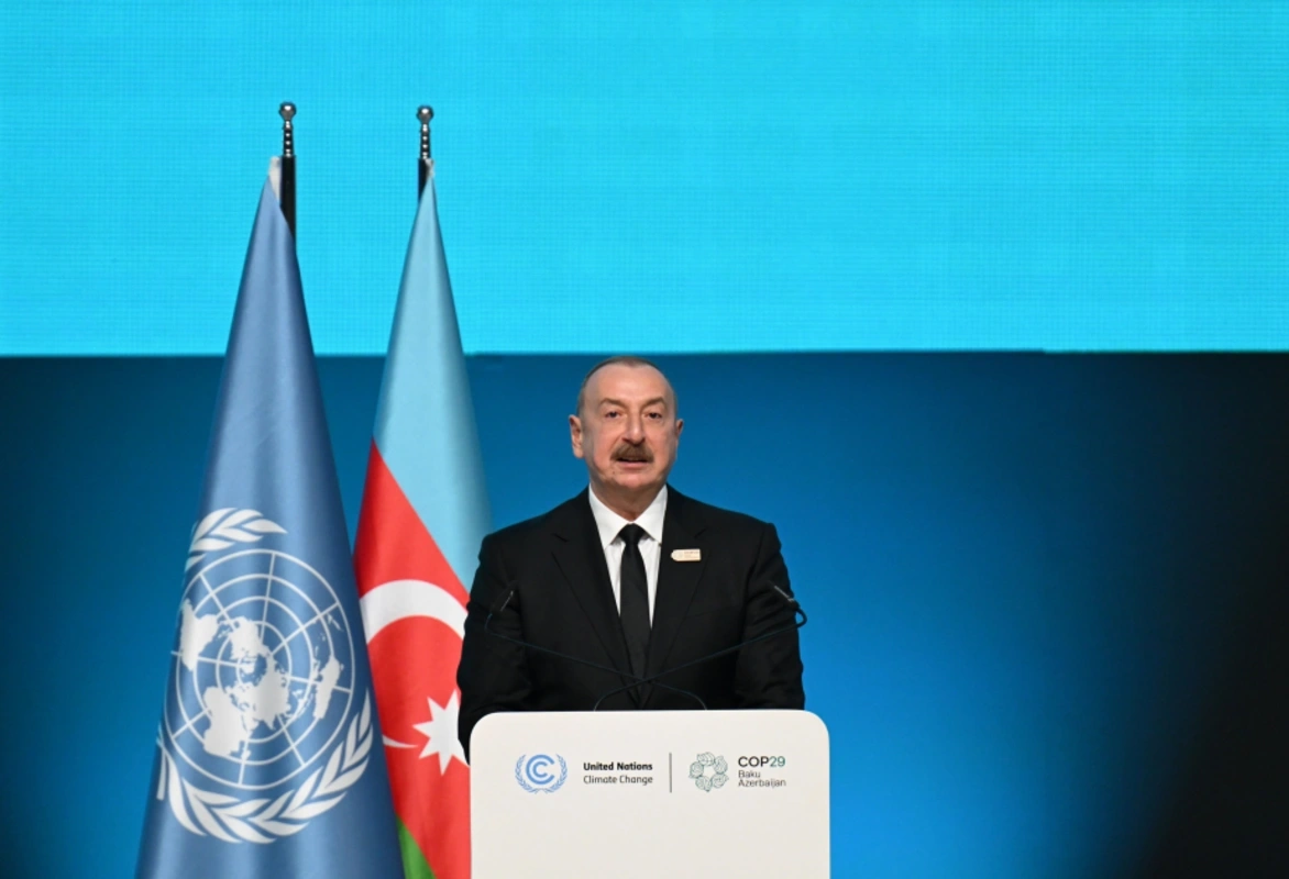 İlham Aliyev: "Azerbaycan COP29'a ev sahipliği yapacak ülke seçildikten sonra hedef haline geldik"