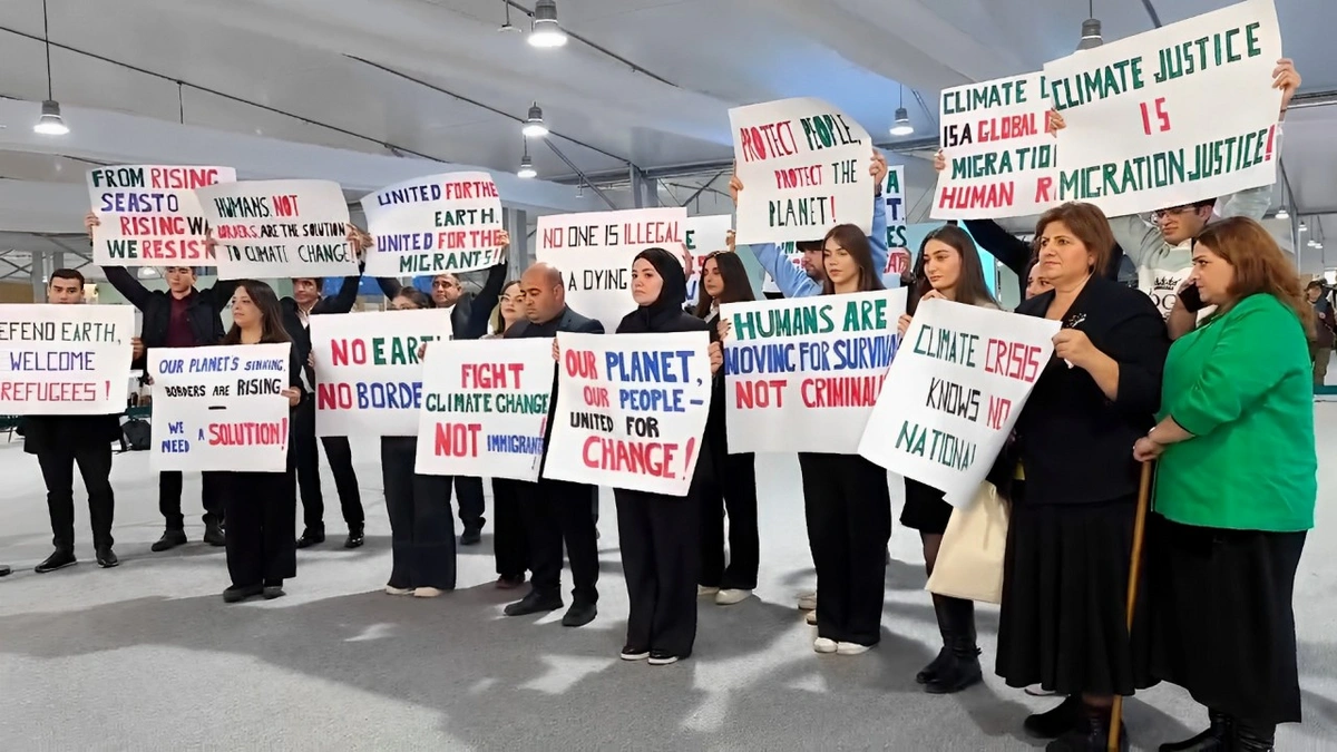 В Баку в рамках COP29 прошла молчаливая акция в связи с давлением на мигрантов в Европе