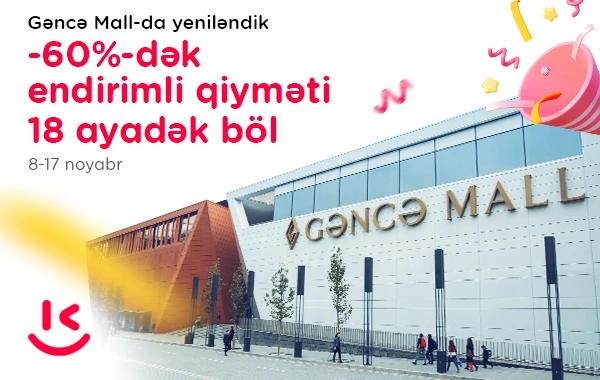 "Kontakt"ın "Gəncə Mall" mağazası indi yeni üslubda xidmətinizdə:  Açılışa özəl 60%-dək endirimlər