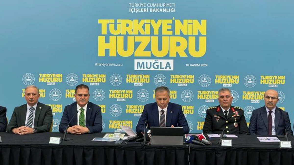 Türkiye İçişleri Bakanı Ali Yerlikaya Muğla'da önemli açıklamalarda bulundu